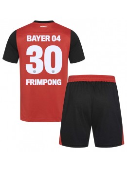 Bayer Leverkusen Jeremie Frimpong #30 Replika Hemmakläder Barn 2024-25 Kortärmad (+ byxor)